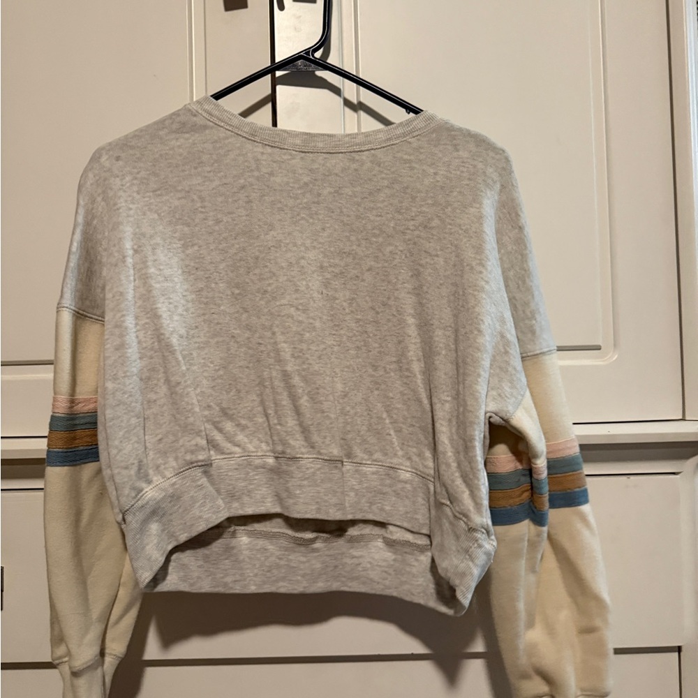 Ocean Drive Gray and Cream Crew Neck Sweater WORN ONCE!!